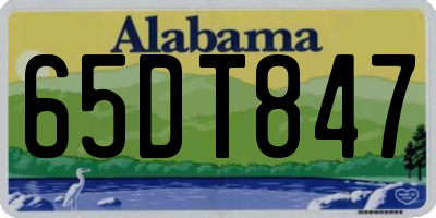 AL license plate 65DT847