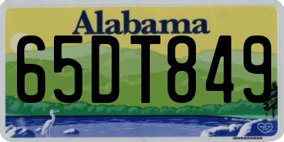 AL license plate 65DT849
