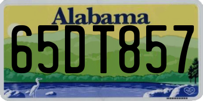 AL license plate 65DT857