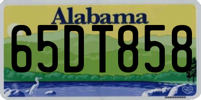 AL license plate 65DT858