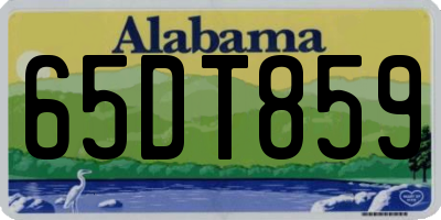 AL license plate 65DT859