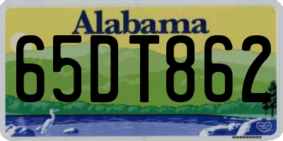 AL license plate 65DT862