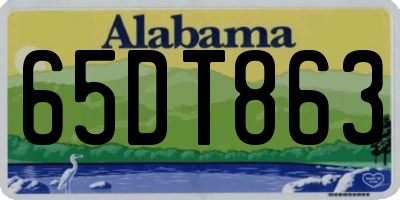 AL license plate 65DT863