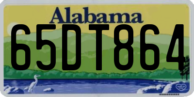 AL license plate 65DT864