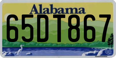 AL license plate 65DT867