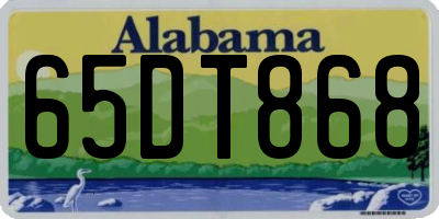 AL license plate 65DT868