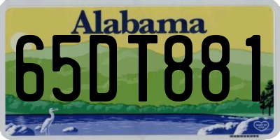 AL license plate 65DT881