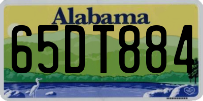 AL license plate 65DT884