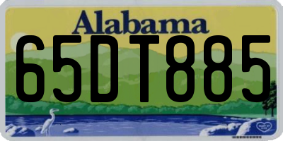 AL license plate 65DT885