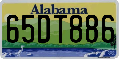 AL license plate 65DT886