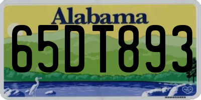 AL license plate 65DT893