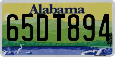 AL license plate 65DT894