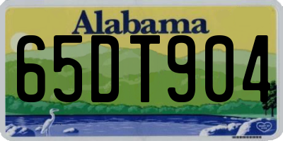 AL license plate 65DT904