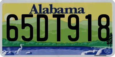 AL license plate 65DT918