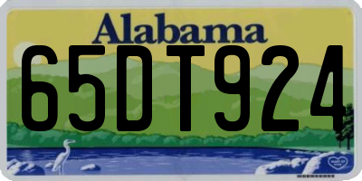AL license plate 65DT924