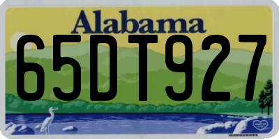 AL license plate 65DT927
