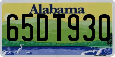 AL license plate 65DT930