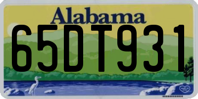AL license plate 65DT931