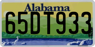 AL license plate 65DT933