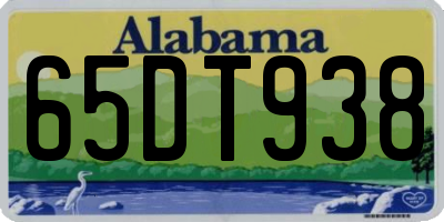 AL license plate 65DT938