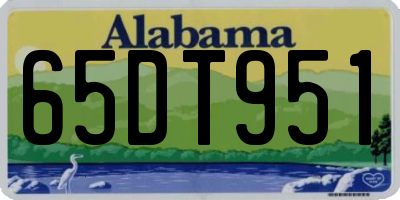 AL license plate 65DT951