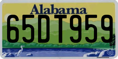 AL license plate 65DT959