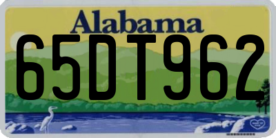 AL license plate 65DT962