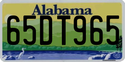 AL license plate 65DT965