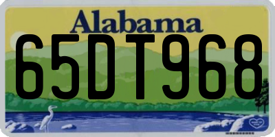 AL license plate 65DT968