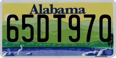 AL license plate 65DT970