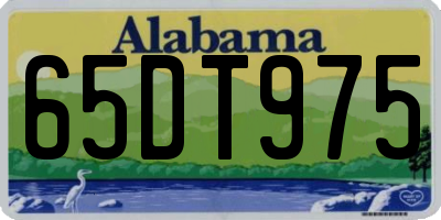 AL license plate 65DT975
