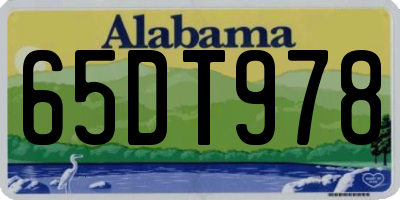 AL license plate 65DT978