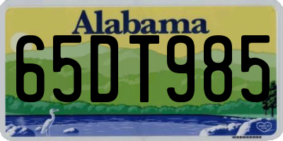 AL license plate 65DT985