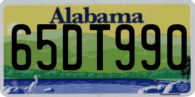 AL license plate 65DT990