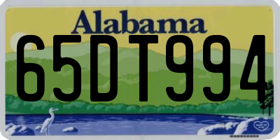 AL license plate 65DT994