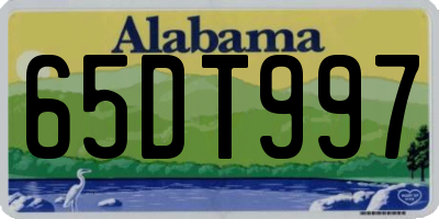 AL license plate 65DT997