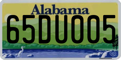 AL license plate 65DU005