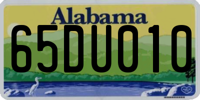AL license plate 65DU010