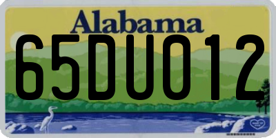 AL license plate 65DU012