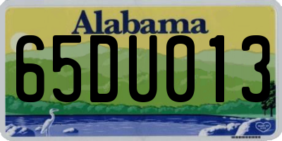 AL license plate 65DU013
