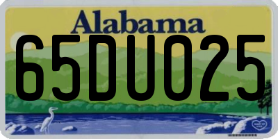 AL license plate 65DU025