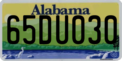 AL license plate 65DU030