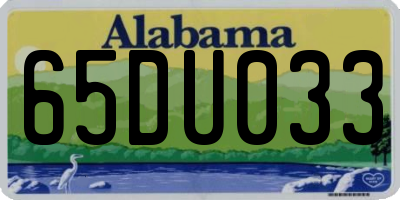 AL license plate 65DU033