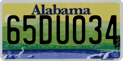 AL license plate 65DU034