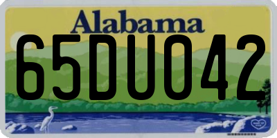 AL license plate 65DU042