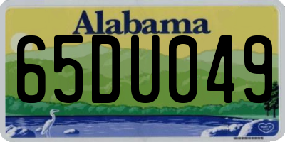 AL license plate 65DU049