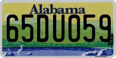 AL license plate 65DU059
