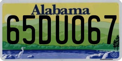 AL license plate 65DU067