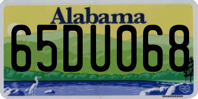 AL license plate 65DU068