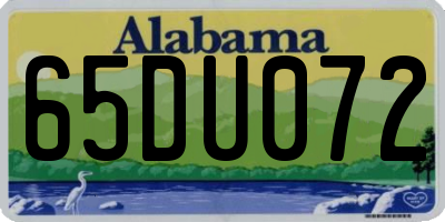 AL license plate 65DU072